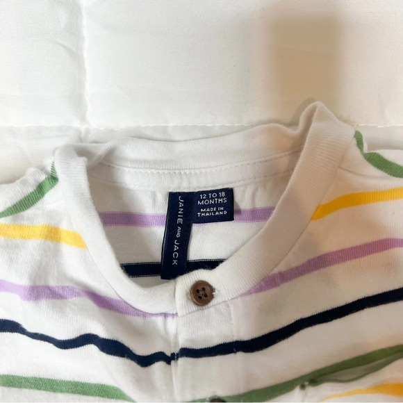 Janie and Jack Rainbow Stripe Romper - Picture 4 of 6